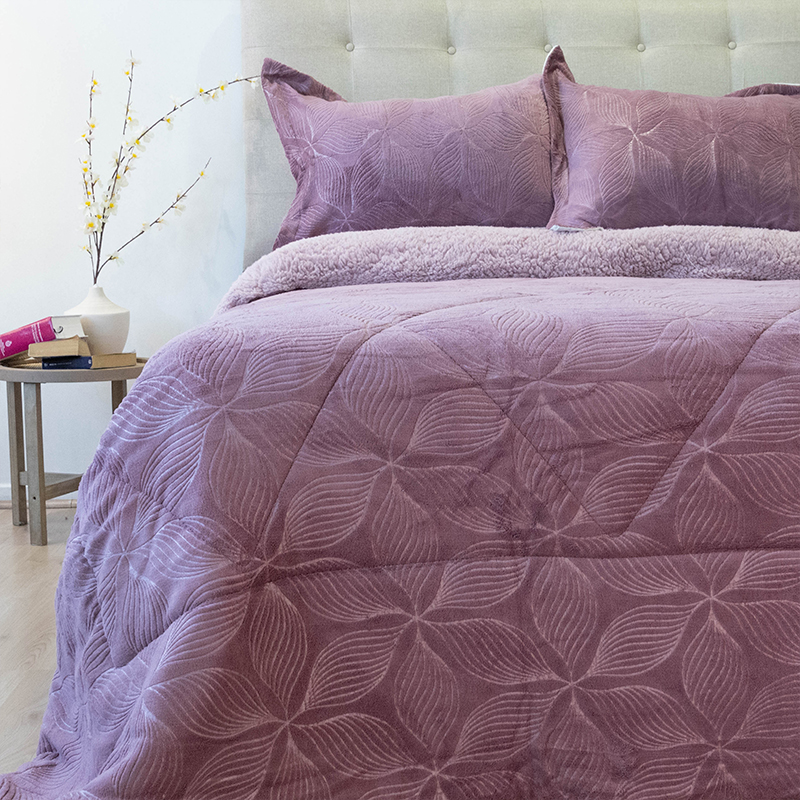 Cubrecama Outboss Deluxe Sherpa 2.5 Plazas / Rosa Viejo - Doral - Imagen 4