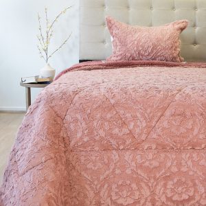 Cubrecama Plush Deluxe Sherpa 1.5 Plazas / Rosa Viejo - Doral