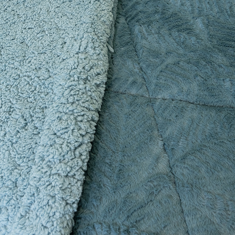 Cubrecama Plush Deluxe Sherpa 2 Plazas / Celeste - Doral - Imagen 5