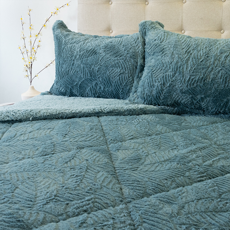 Cubrecama Plush Deluxe Sherpa 2 Plazas / Celeste - Doral - Imagen 6