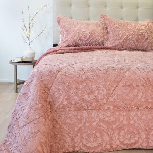 Cubrecama Plush Deluxe Sherpa 3 Plazas / Rosa Viejo - Doral