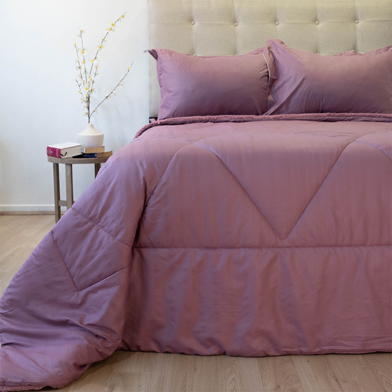 Plumón Outboss Deluxe con Sherpa 3 Plazas / Rosa Viejo - Doral