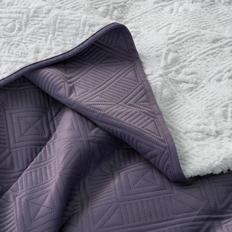 Quilt Velvet con Sherpa 2 Plazas / Malva- American Family - Imagen 2