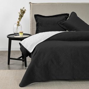 Quilt Velvet con Sherpa 2 Plazas / Grafito - American Family