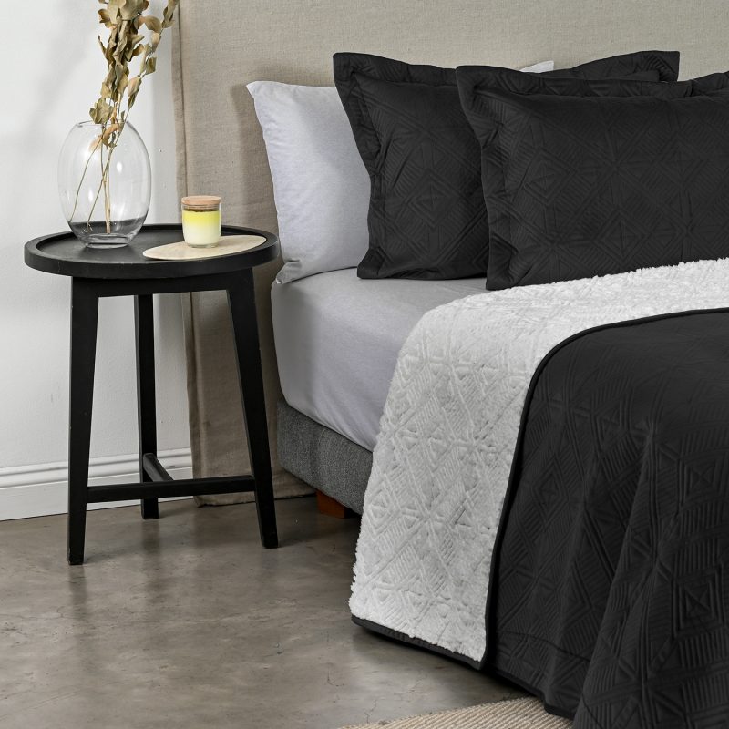 Quilt Velvet con Sherpa 2.5 Plazas / Grafito - American Family - Imagen 4