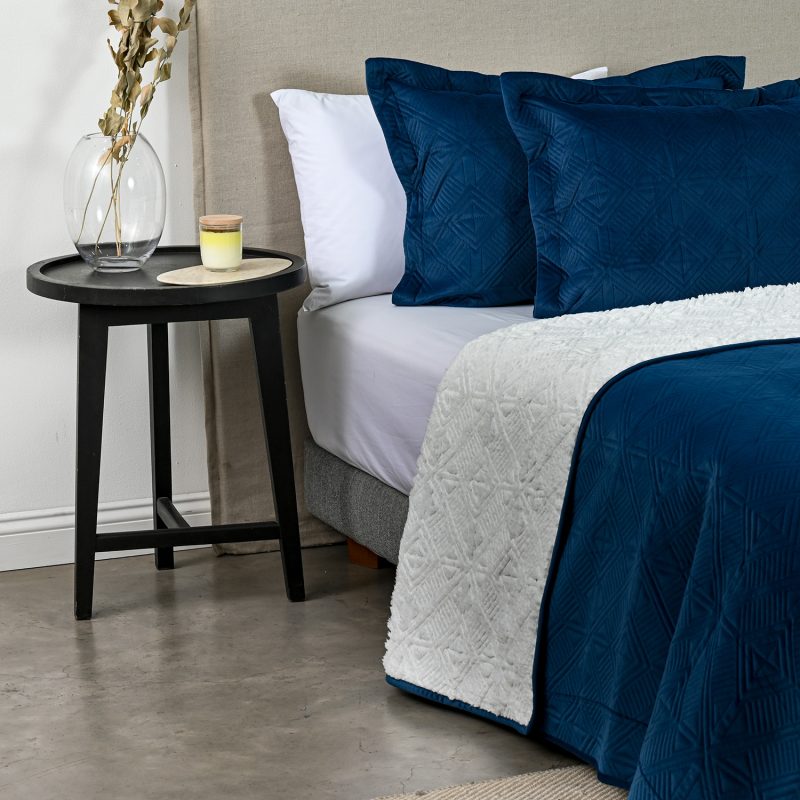 Quilt Velvet con Sherpa 2 Plazas / Petróleo - American Family - Imagen 4