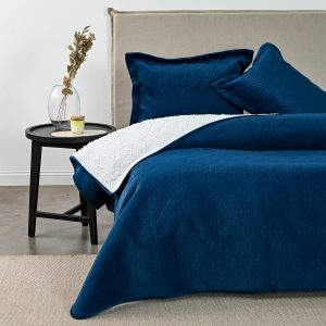 Quilt Velvet con Sherpa 2.5 Plazas / Petróleo - American Family