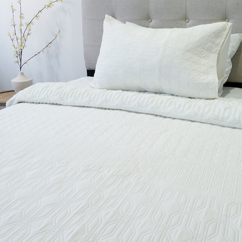 Quilt Hotpress Viena Con Sherpa 1.5 Plazas / Blanco - Doral - Imagen 3