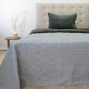 Quilt Hotpress Viena Con Sherpa 1.5 Plazas / Gris - Doral