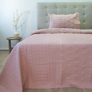 Quilt Hotpress Viena Con Sherpa 1.5 Plazas / Rosa Viejo - Doral