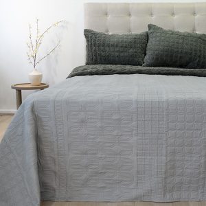 Quilt Hotpress Viena Con Sherpa 2 Plazas / Gris - Doral