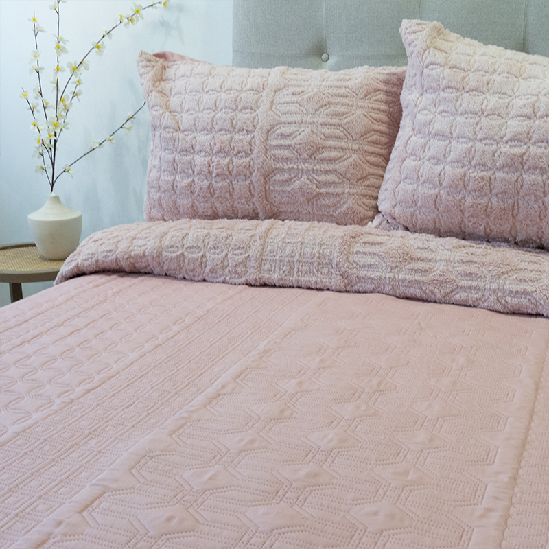 Quilt Hotpress Viena Con Sherpa 2 Plazas / Rosa Viejo - Doral - Imagen 3