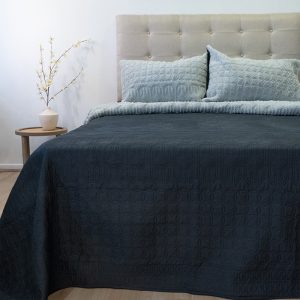 Quilt Hotpress Viena Con Sherpa 2.5 Plazas / Negro - Doral