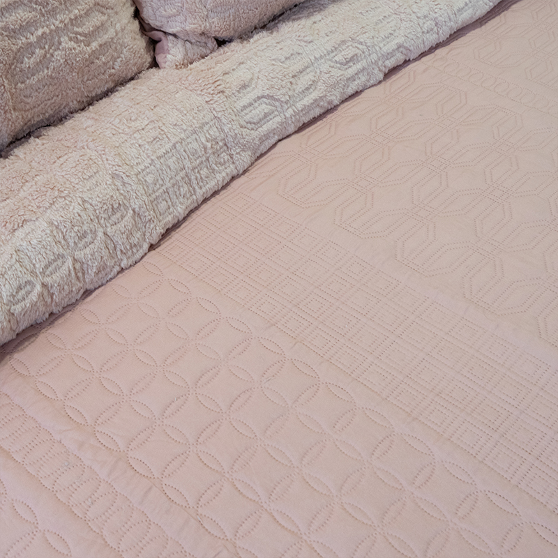 Quilt Hotpress Viena Con Sherpa 2.5 Plazas / Rosa Viejo - Doral - Imagen 2