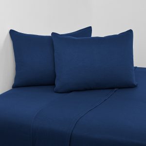 Sábana De Polar Lisa 2.5 Plazas / Azul - American Family