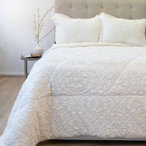 Cubrecama Plush Deluxe Sherpa 2.5 Plazas / Blanco - Doral