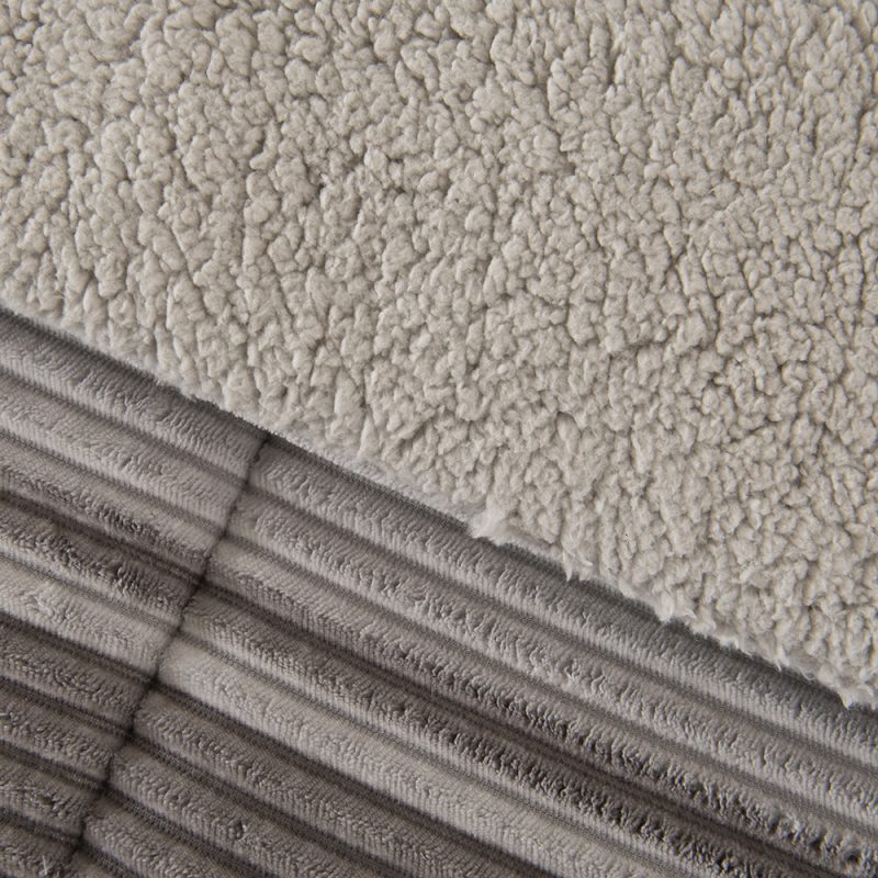 Plumón Corduroy Sherpa 1.5 Plazas / Líneas Gris - Mashini - Imagen 2