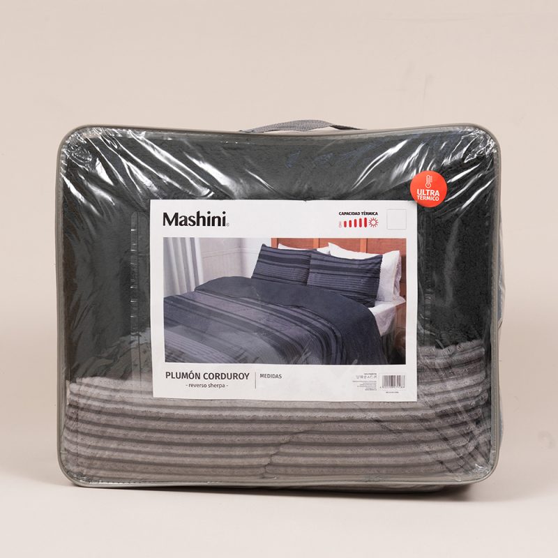 Plumón Corduroy Sherpa 2 Plazas / Líneas Marengo - Mashini - Imagen 4