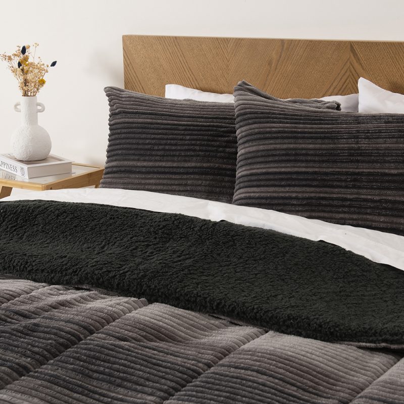 Plumón Corduroy Sherpa King / Líneas Marengo - Mashini - Imagen 3