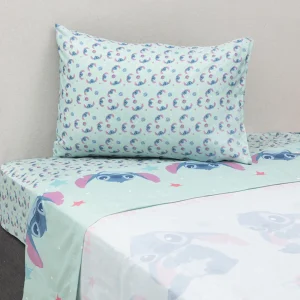 Juego Sábana Microfibra Single / Stitch Planeta - Mashini