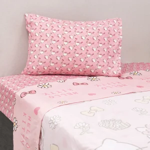 Juego Sábana Microfibra Single / Hello Kitty Margarita - Mashini