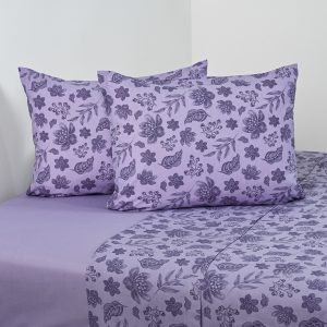 Juego de Sábanas Estampadas 144 Hilos 2.5 Plazas / Lavande - American Family