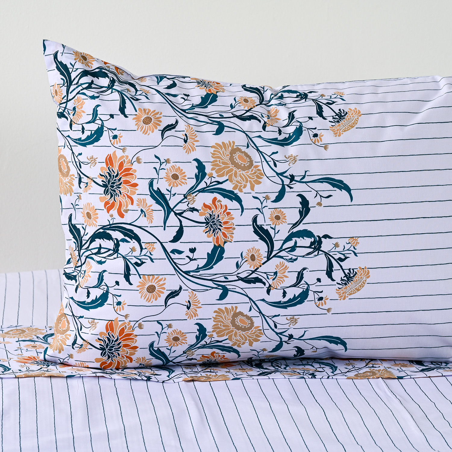 Juego de Sábanas Estampadas 144 Hilos 1 Plaza / Florelia - American Family - Imagen 3