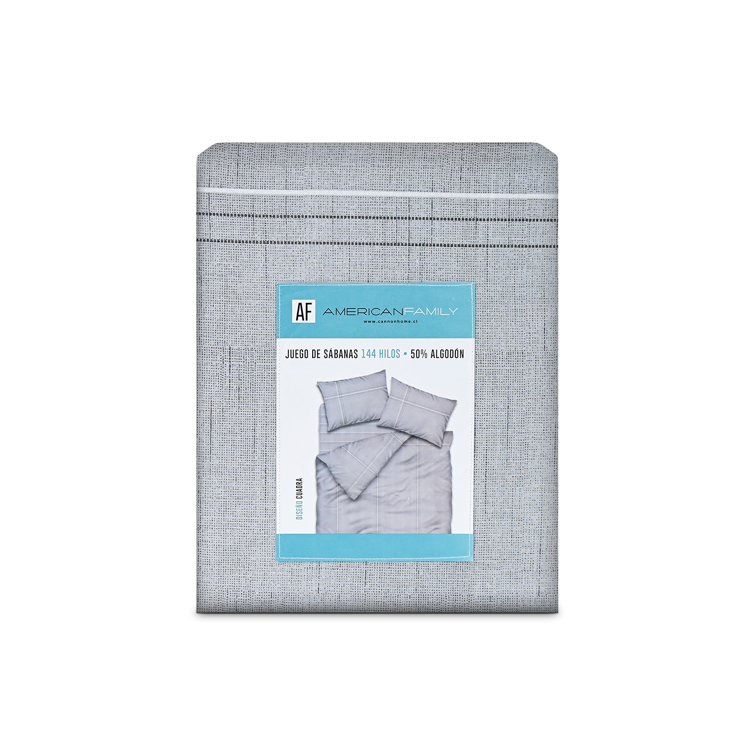Juego de Sábanas Estampadas 144 Hilos 1 Plaza / Cuadra - American Family - Imagen 4
