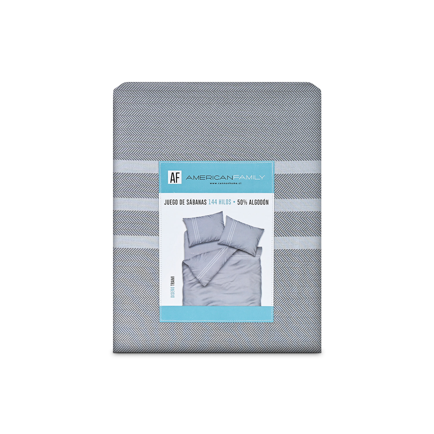Juego de Sábanas Estampadas 144 Hilos 1 Plaza / Trami - American Family - Imagen 4