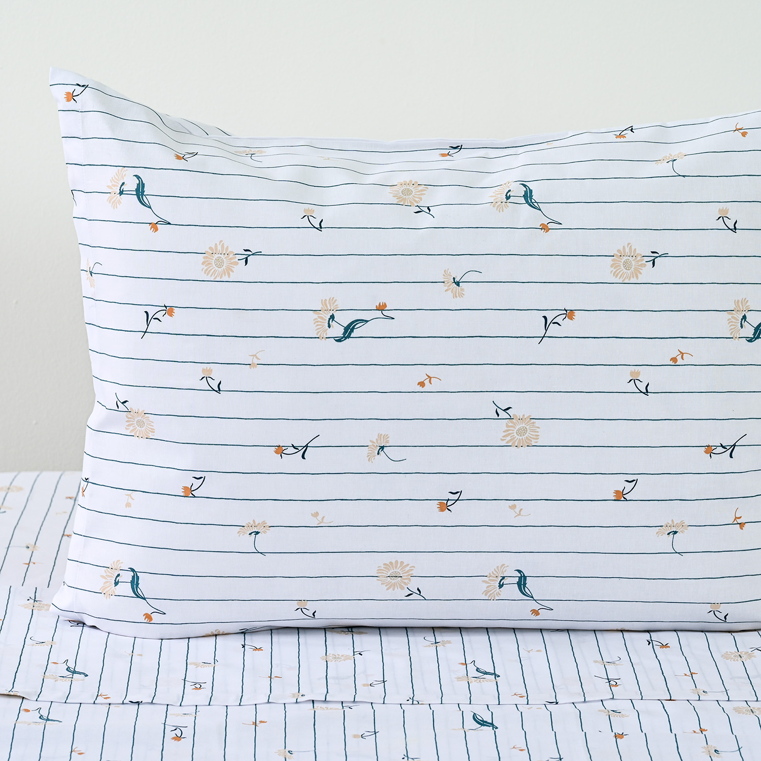 Juego de Sábanas Estampadas 144 Hilos 1 Plaza / Florelia Lines - American Family - Imagen 3