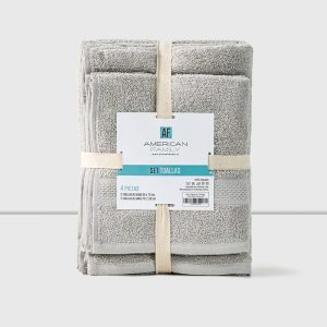 Set de 4 Toallas 100% Algodón / Perla - American Family