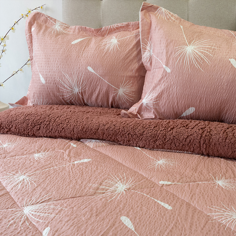 Plumón Estampado Outboss Deluxe 2.5 Plazas / Dientes de León Rosa Viejo - Doral - Imagen 3