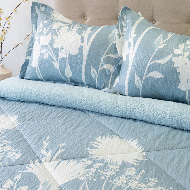 Plumón Estampado Outboss Deluxe 2.5 Plazas / Ramas Celeste Blanco - Doral - Imagen 3