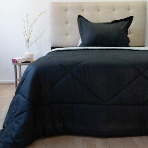 Plumón Outboss Deluxe con Sherpa 1.5 Plazas / Negro - Doral