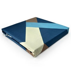 Sábanas Piel Durazno 1.5 plazas / Zigzag Azul Café - Doral