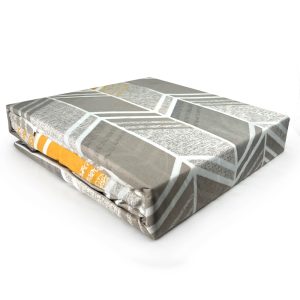 Sábanas Piel Durazno 2.5 plazas / Rombos Gris Mostaza - Doral