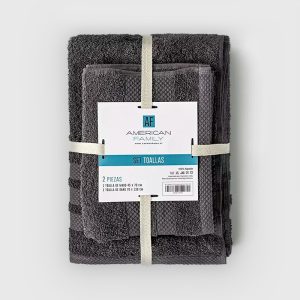 Set de 2 Toallas 100% Algodón / Marengo - American Family