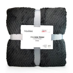 Frazada Teddy Texture Mix 2 Plazas / Marengo - Mashini