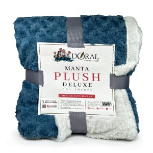 Manta Plush Sherpa / Azul Jaspe - Doral