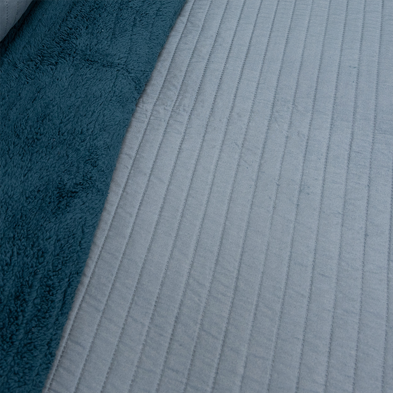 Quilt Hotpress Sena Con Sherpa 1.5 Plazas / Azul Piedra - Doral - Imagen 2