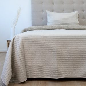 Quilt Hotpress Sena Con Sherpa 1.5 Plazas / Beige - Doral