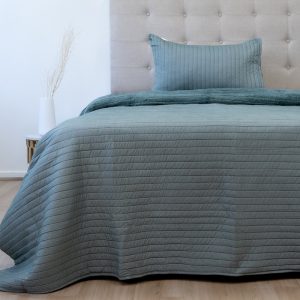 Quilt Hotpress Sena Con Sherpa 1.5 Plazas / Verde Pastel - Doral