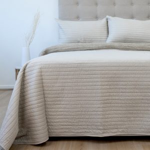 Quilt Hotpress Sena Con Sherpa 2 Plazas / Beige - Doral