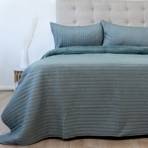 Quilt Hotpress Sena Con Sherpa 3 Plazas / Verde Pastel - Doral