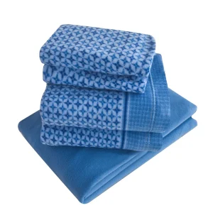 Sábana De Polar Estampada 1.5 Plazas / Azul Celeste - Chantilly