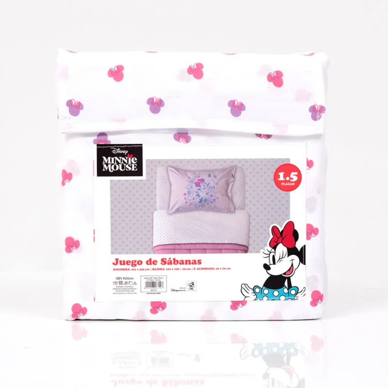 Juego Sábana Microfibra Single / Minnie Spring - Mashini - Imagen 3