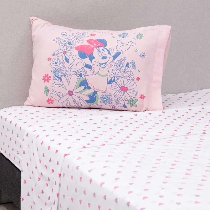 Juego Sábana Microfibra Single / Minnie Spring - Mashini