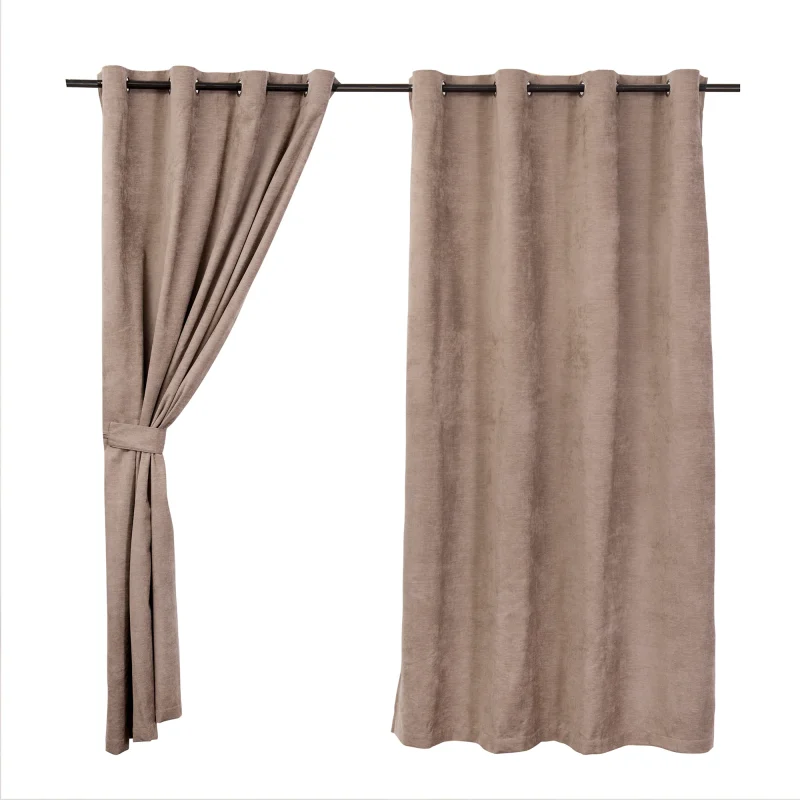Set Cortinas BlackOut Chenille / Café - Mashini - Imagen 4