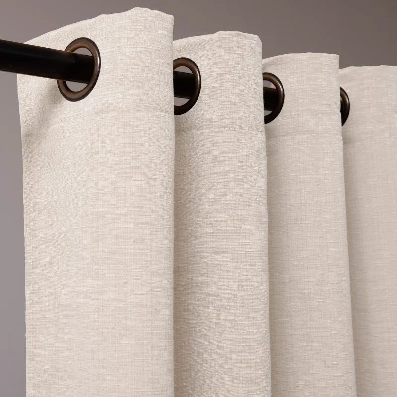 Set De Cortinas 8 Piezas Valdivia Jacquard / Crudo - Mashini - Imagen 2