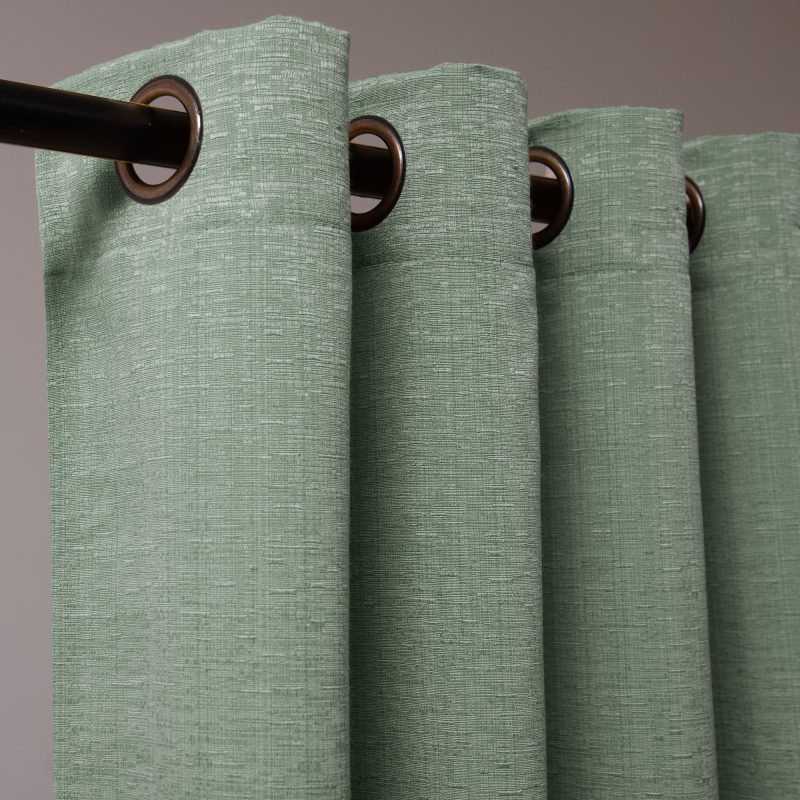 Set De Cortinas 8 Piezas Valdivia Jacquard / Verde - Mashini - Imagen 2